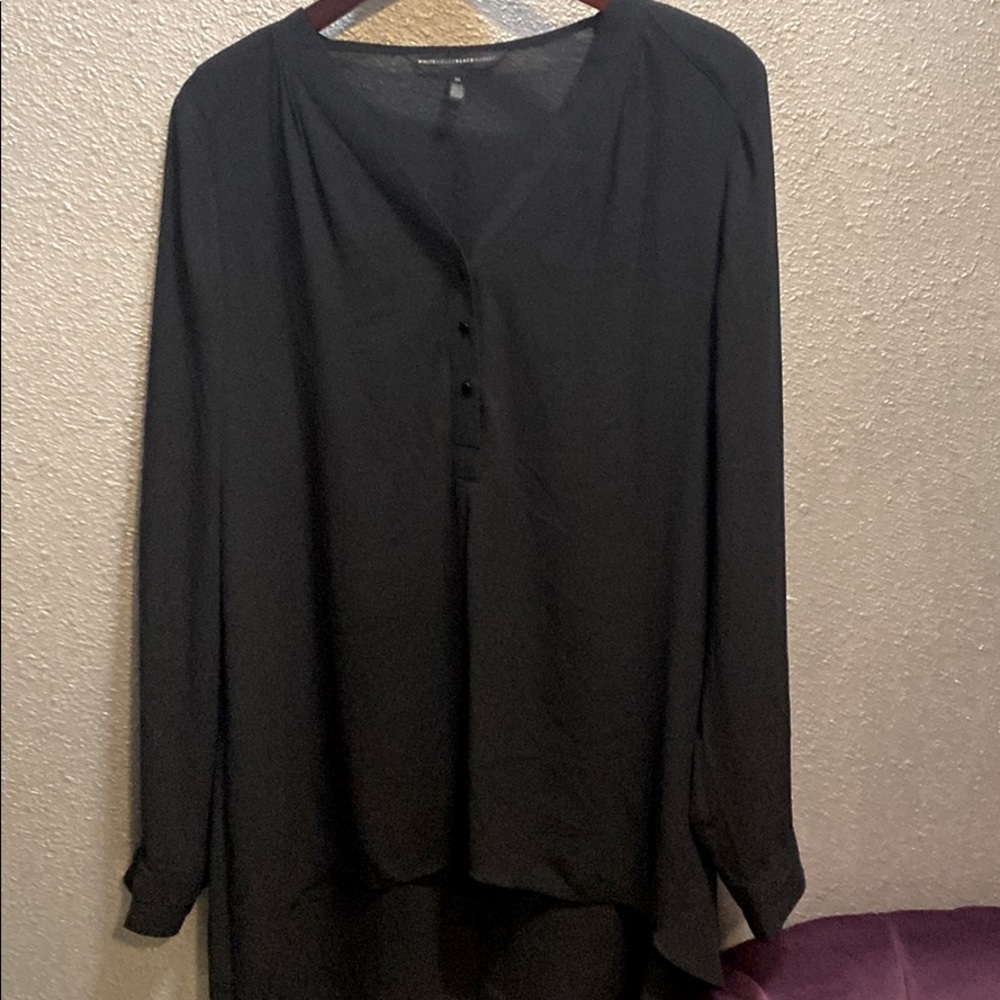 WHBM black blouse 14!